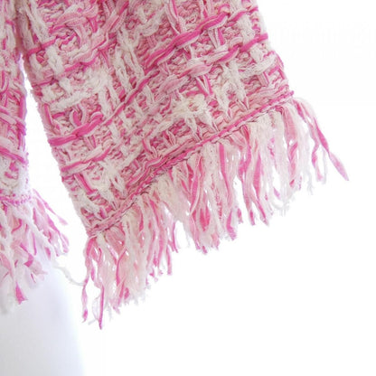 Chanel Tweed Runway Collarless Jacket Pink 34 — view 7