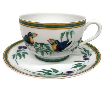Hermes Geki Toucan Cup & Saucer C S Large Bowl Cafe Au Lait Soup