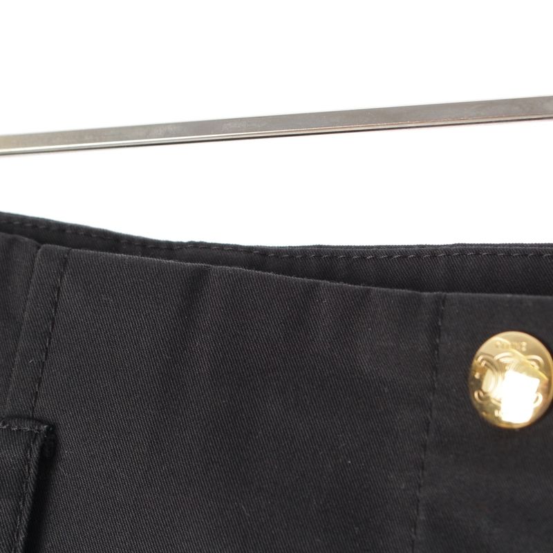 Celine Edith Liman Edith Liman Cotton Snap Button Gold Button High Waist Skirt