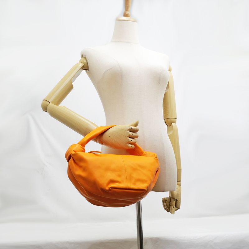 Bottega Veneta Double Knot Mini Handbag Orange Cuff 629635 Ladies