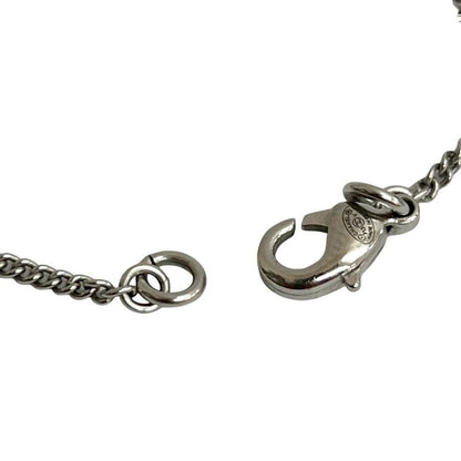 Chanel Coco Mark Metal Rhinestone Chain Necklace Pendant 13FV