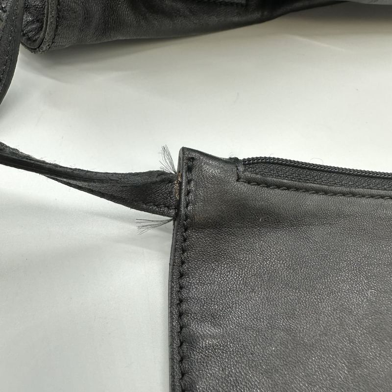 Gucci 003 0257 Bon Sac One Shoulder Body Bag With Vintage Pouch Leather Black