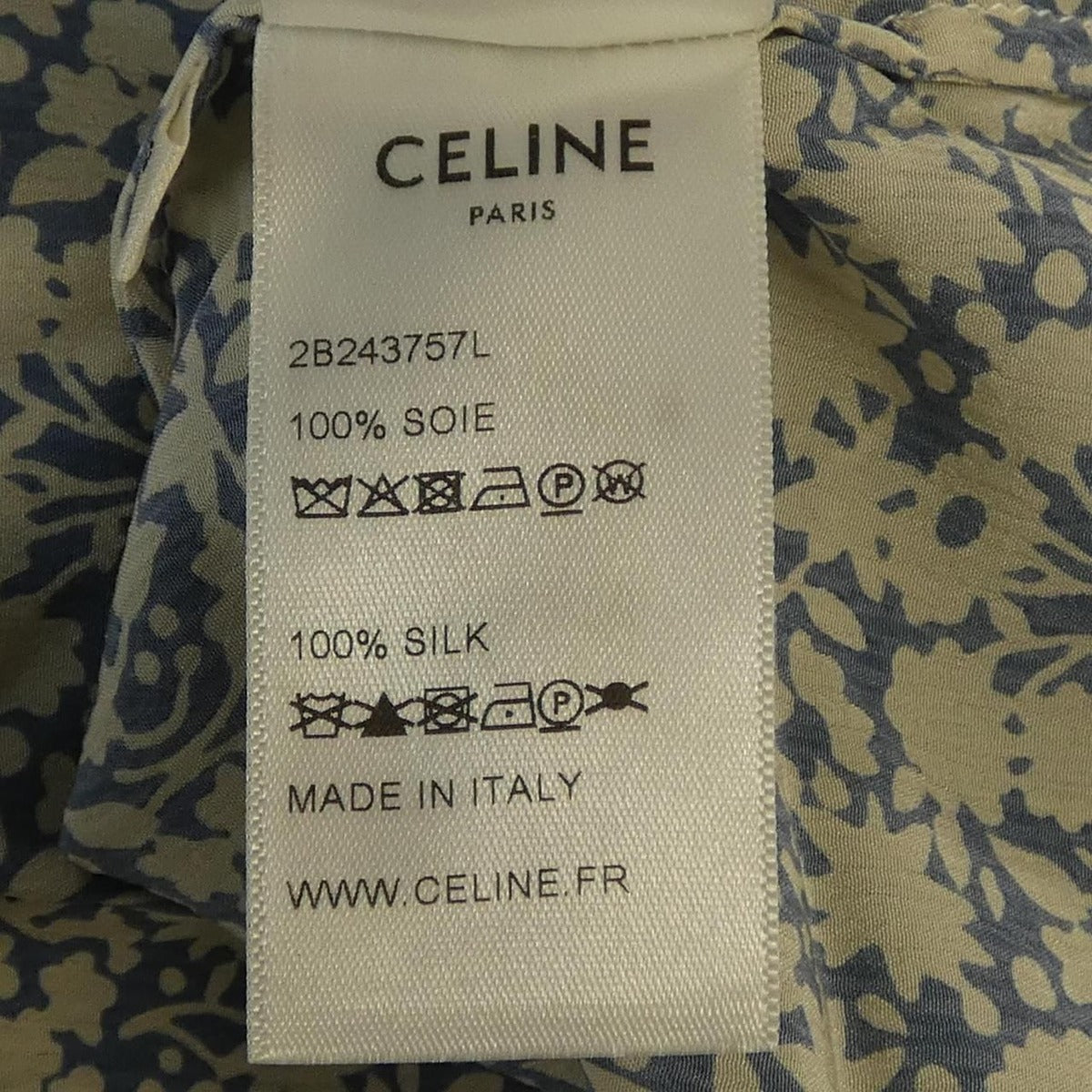 Celine S/S Shirt Silk Blue Transparency — view 3