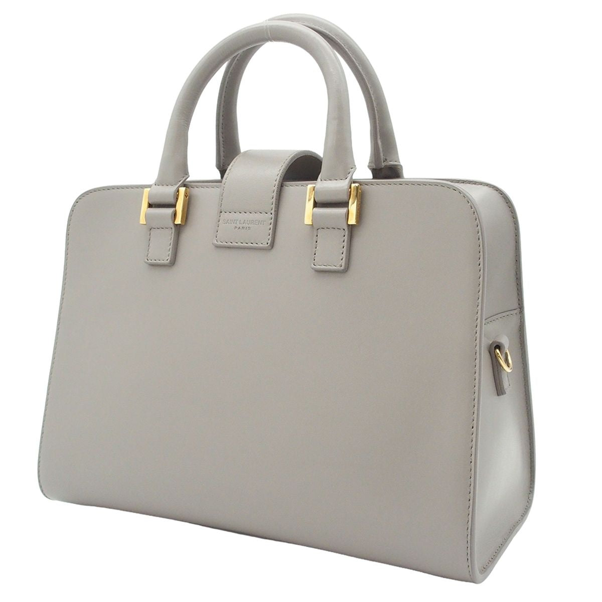 Saint Laurent Baby Cabas Gray Leather 2-Way Shoulder Bag — view 2