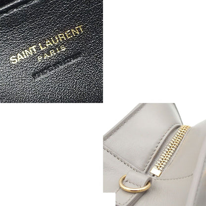 Saint Laurent Baby Cabas Gray Leather 2-Way Shoulder Bag — view 6