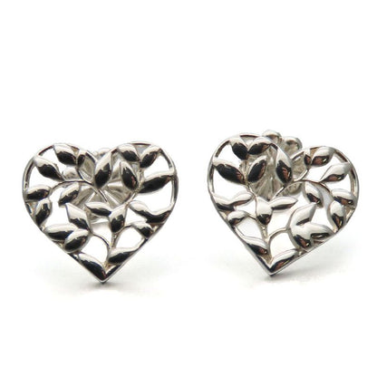 Tiffany & Co Earrings Olive Leaf Heart 925 Silver Approx 1.4g Silver Accessories