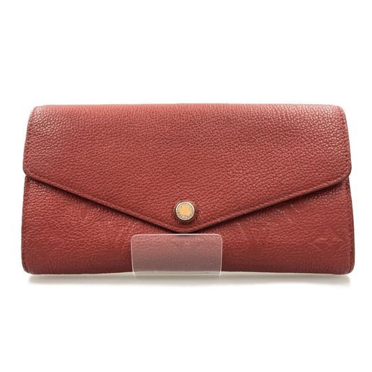 Louis Vuitton Monogram Empreinte Portefeuille Sarah Bifold Wallet M61181 Red