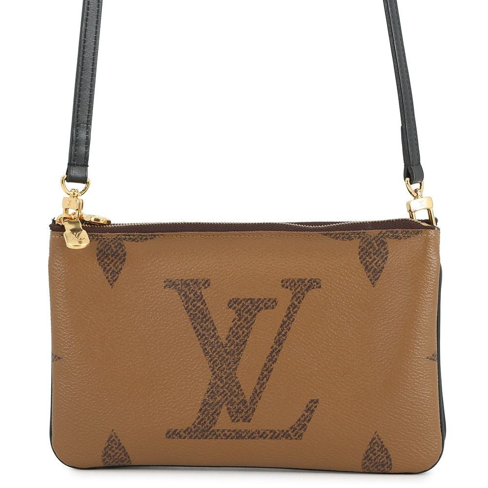 Louis Vuitton Shoulder Bag Monogram Giant Reverse Pochette Double Zip Noir Black