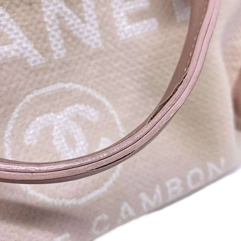 Chanel Shoulder Bag Deauville Beauring Bag Pink Chain Shoulder/2way/silver