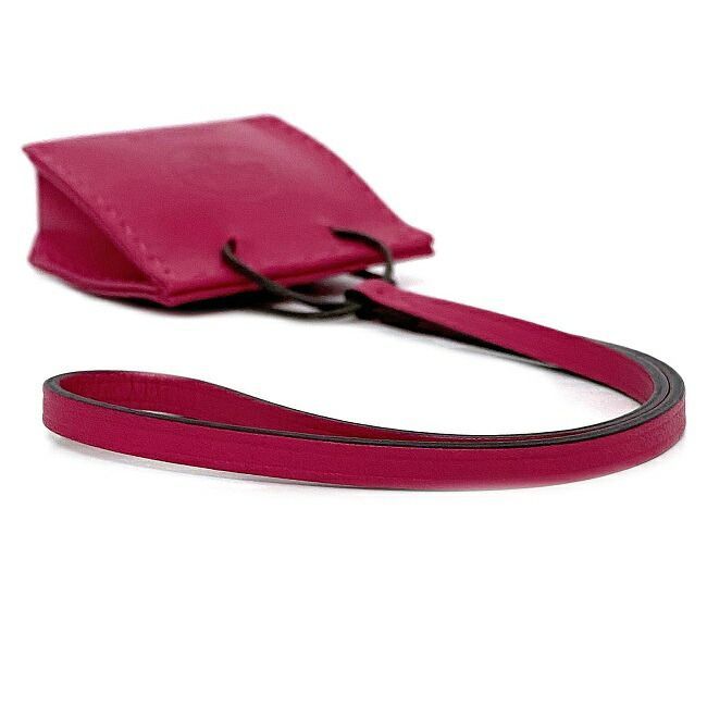 Hermes Charm Sac Orange Pink Rose Mexico Excellent Condition Leather