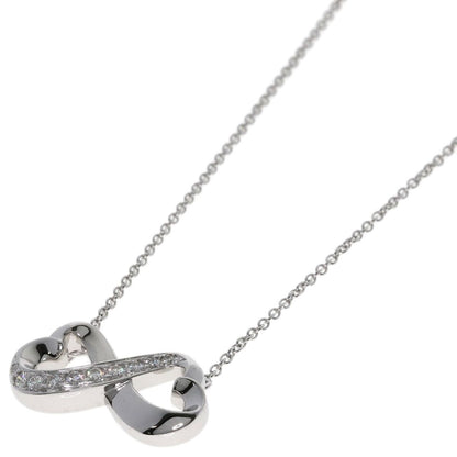Tiffany & Co. Double Loving Heart Diamond Necklace 18K White Gold