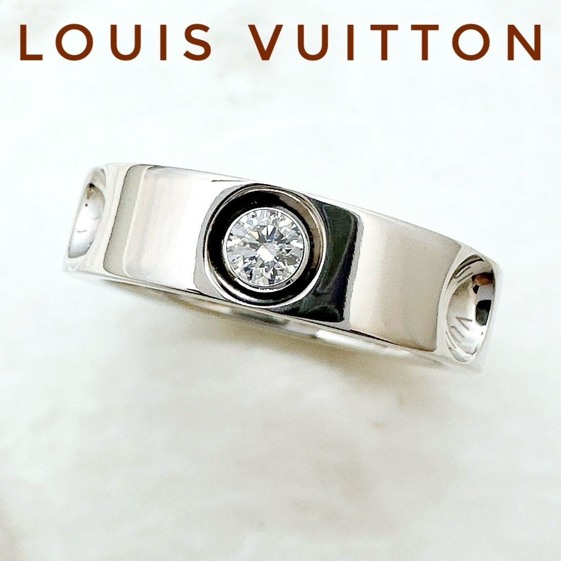 Louis Vuitton Petite Bag Empreinte Diamond White Gold Ring 49 No 9