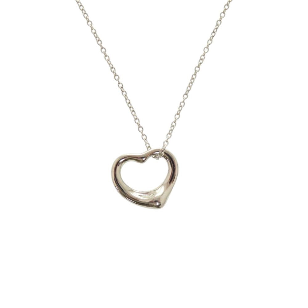 Tiffany & Co. Open Heart Elsa Peretti Silver Necklace