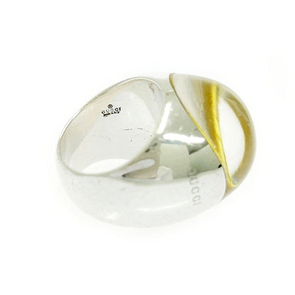 Gucci Silver Stone Ring 32.3g 925 Engraving 459236 Ring with Box