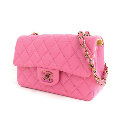 Chanel Mini Matelasse 20 Pink Rainbow-hardware No 31 Lambskin Single