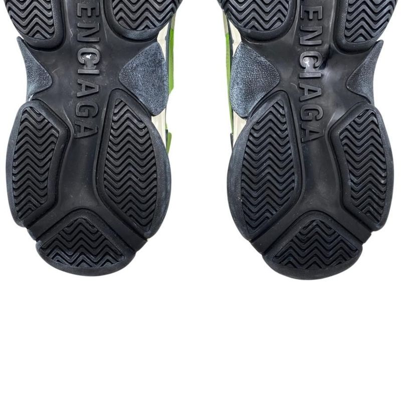 Balenciaga Sneakers Triple S 541623 41 Size Mesh Logo Green Black White Triple