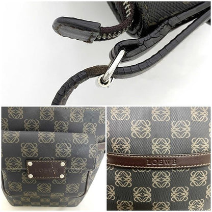 Loewe Shoulder Bag Gray Brown Anagram with Pouch