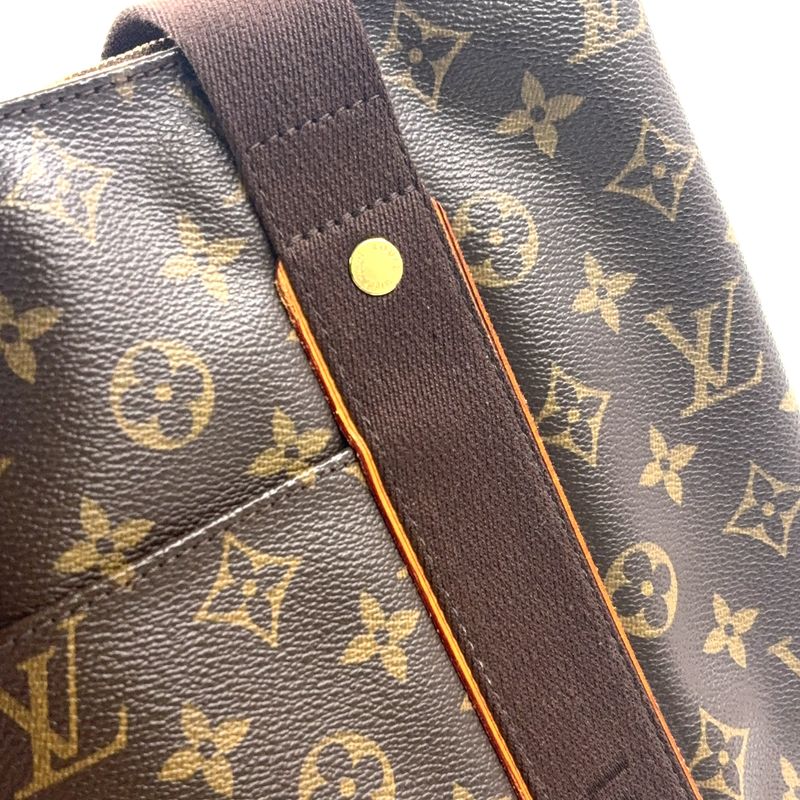 Louis Vuitton Cabas Bobol Damier Ebene Damier Ebene Leather × PVC Brown Tote