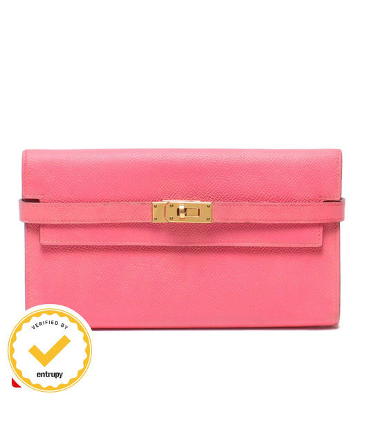Hermes Wallet Gold Kelly