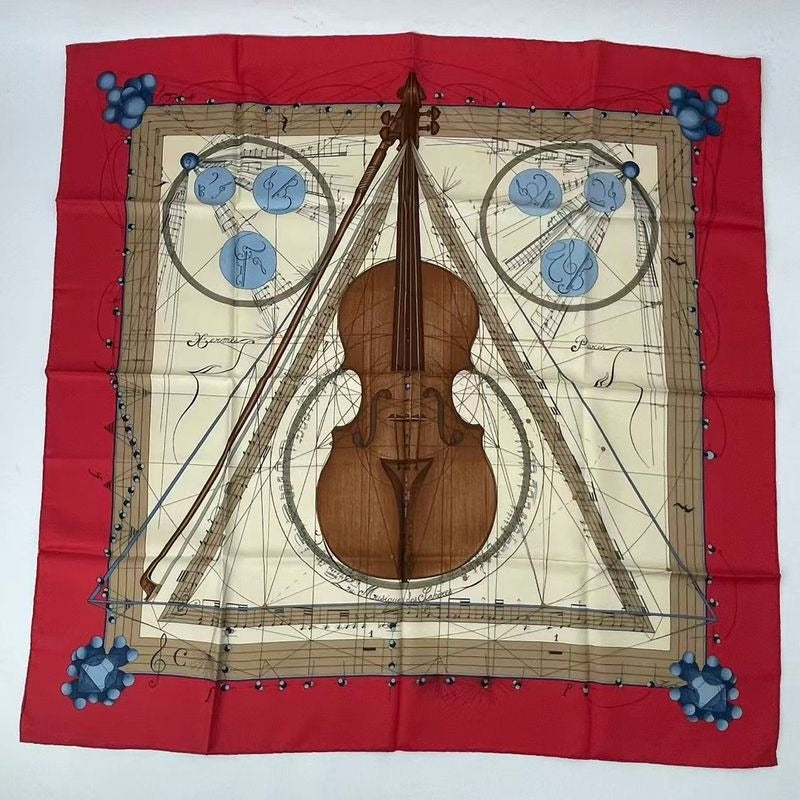 Hermes Scarf Silk Carre 90 Music Of The Spheres La Musique Des Red