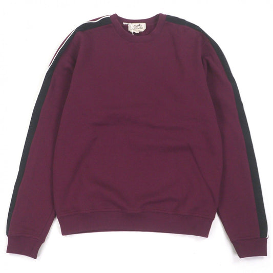 Hermes Run Sideline Cotton Long Sleeve Sweatshirt Trainer Burgundy Sneaker