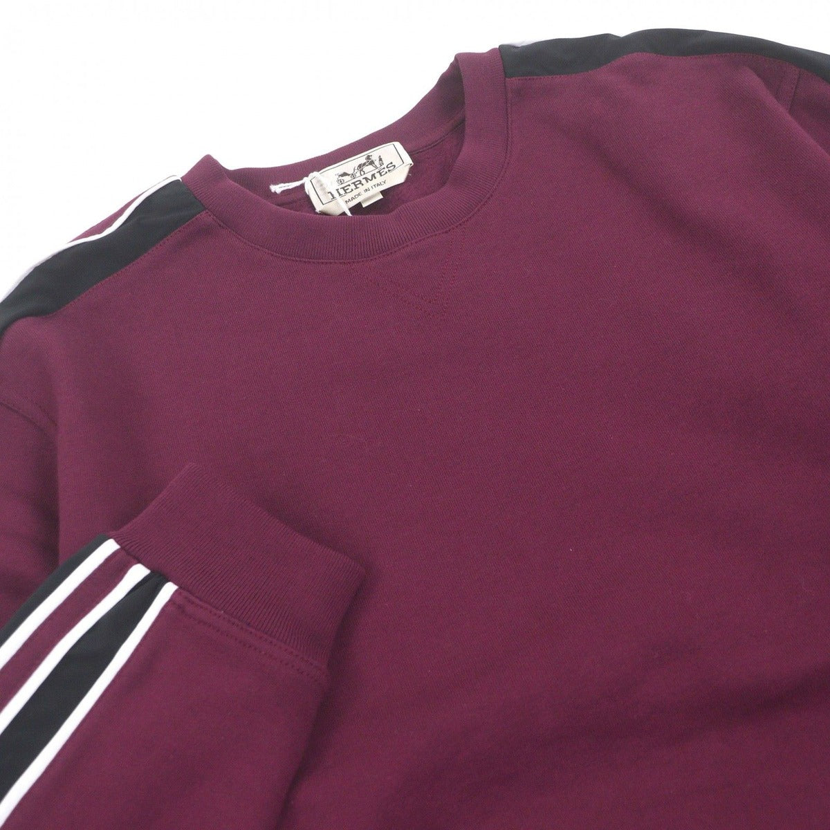 Hermes Run Sideline Cotton Long Sleeve Sweatshirt Trainer Burgundy Sneaker — view 2