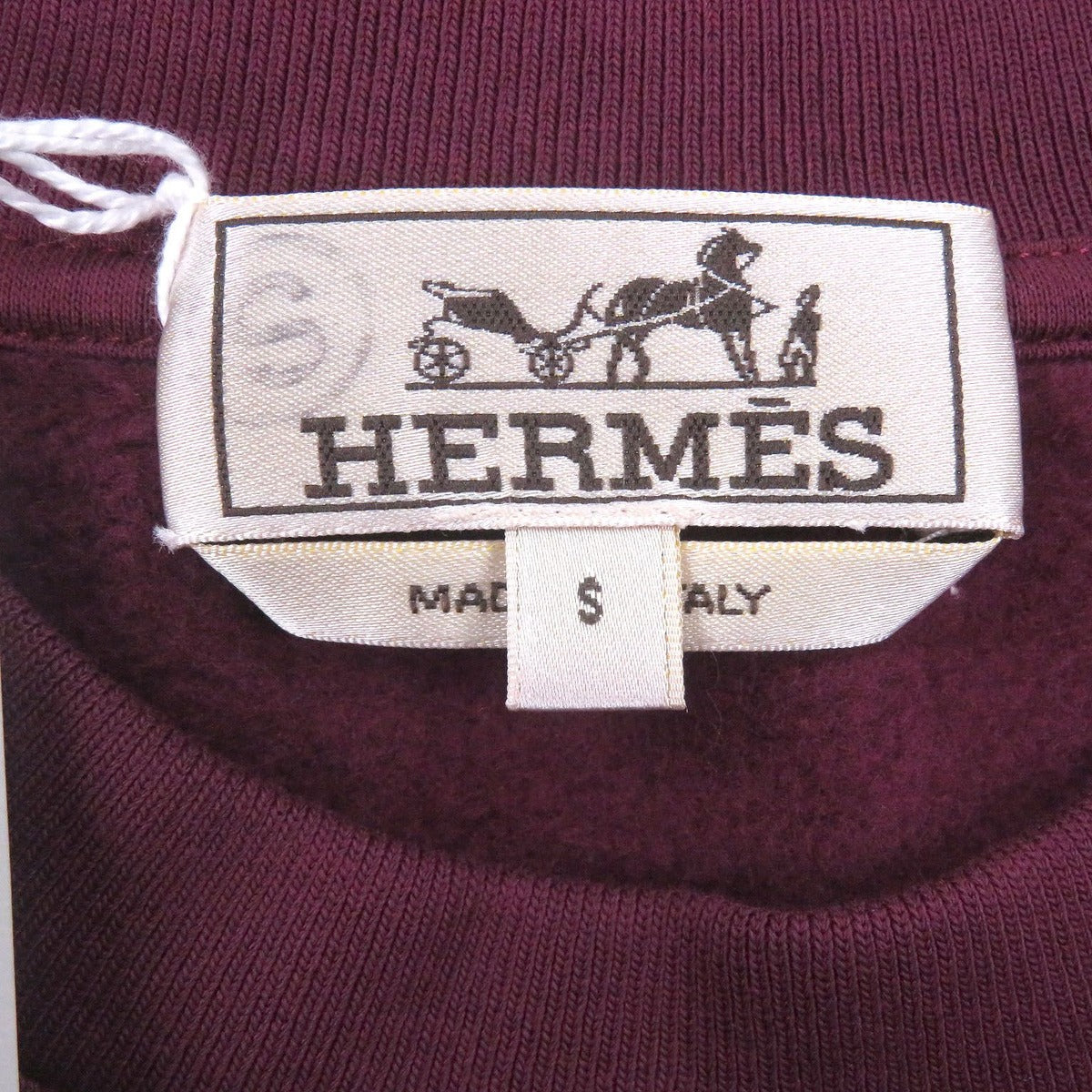 Hermes Run Sideline Cotton Long Sleeve Sweatshirt Trainer Burgundy Sneaker — view 5