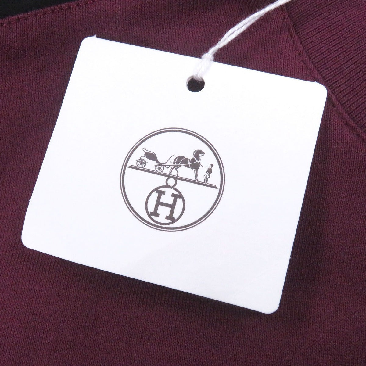Hermes Run Sideline Cotton Long Sleeve Sweatshirt Trainer Burgundy Sneaker — view 8