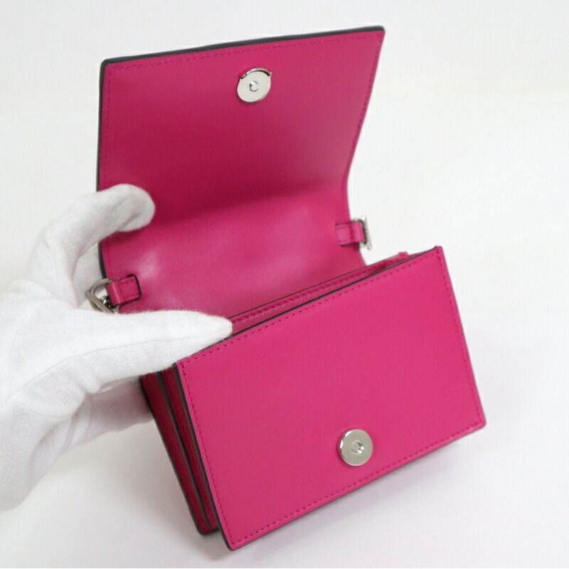 Gucci Mini Shoulder Bag Leather Pink Silver — view 7