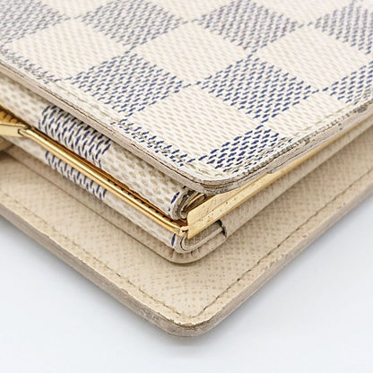 Louis Vuitton Damier Azure Portefeuille Viennois Foldable Wallet Clasp Gusset
