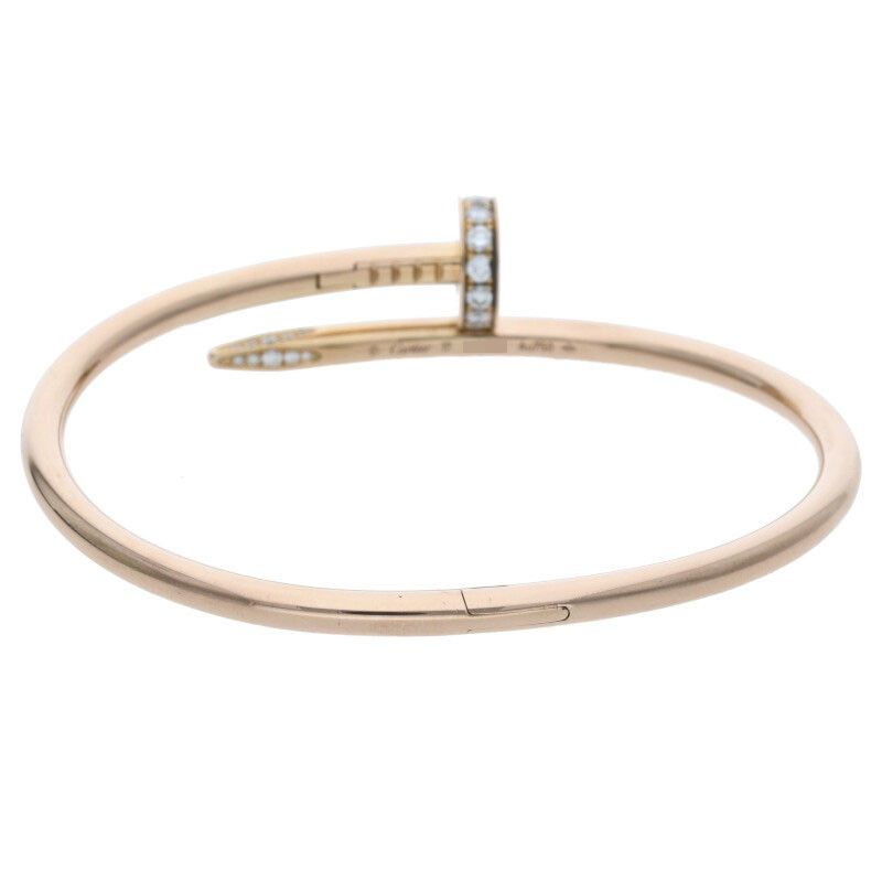 Cartier New Shape Juste UN CLOU Bracelet DIA 18K Pink Gold Juste Un Clou Half