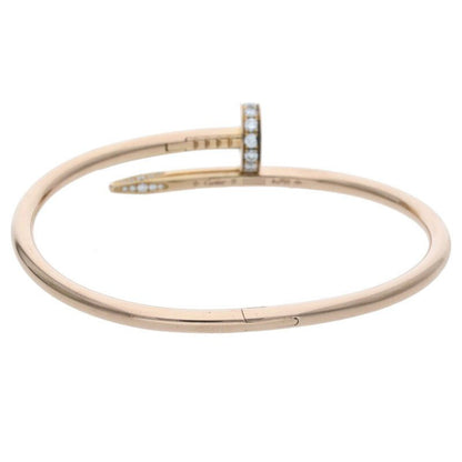 Cartier New Shape Juste UN CLOU Bracelet DIA 18K Pink Gold Juste Un Clou Half