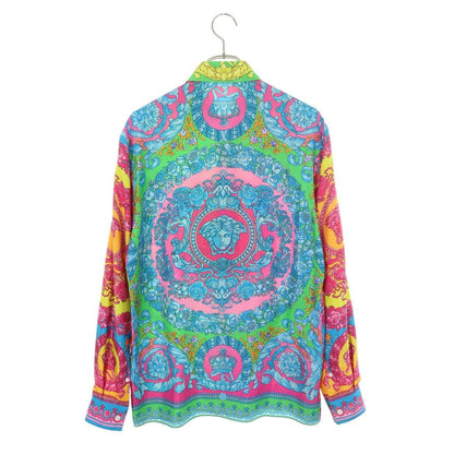 Versace A230602 A75980 All-over Pattern Silk Long Sleeve Shirt Men's 38 — view 2