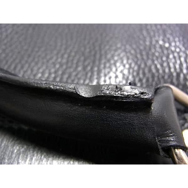 Celine Business Bag Macadam Briefcase Black Leather Vintage M09 Silver — view 5