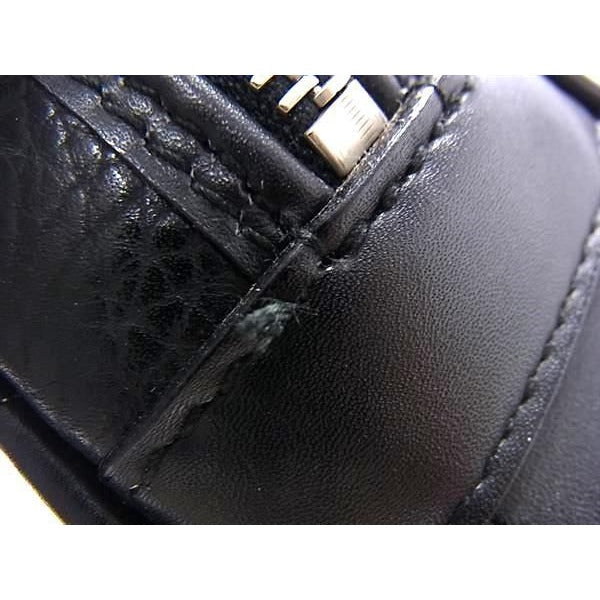 Celine Business Bag Macadam Briefcase Black Leather Vintage M09 Silver — view 6