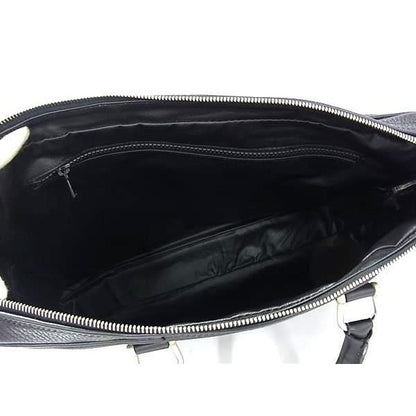Celine Business Bag Macadam Briefcase Black Leather Vintage M09 Silver — view 7
