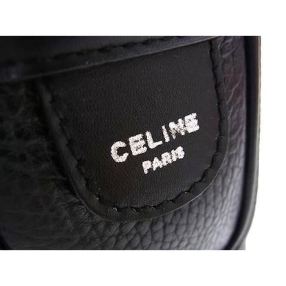 Celine Business Bag Macadam Briefcase Black Leather Vintage M09 Silver — view 8