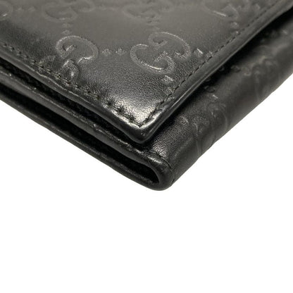 Gucci Long Wallet Stripe Line Metal Bar 244946 Black Leather