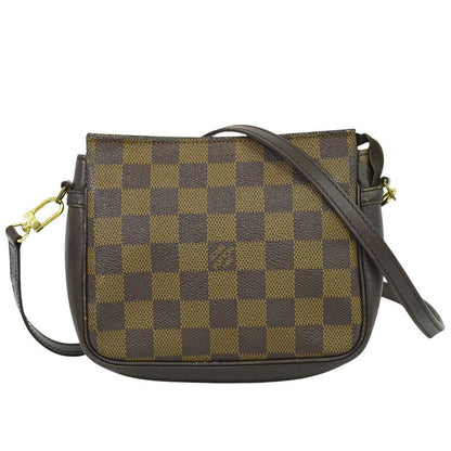 Authentic Louis Vuitton LV Trousse Makeup Damier Ebène Shoulder Bag Brown