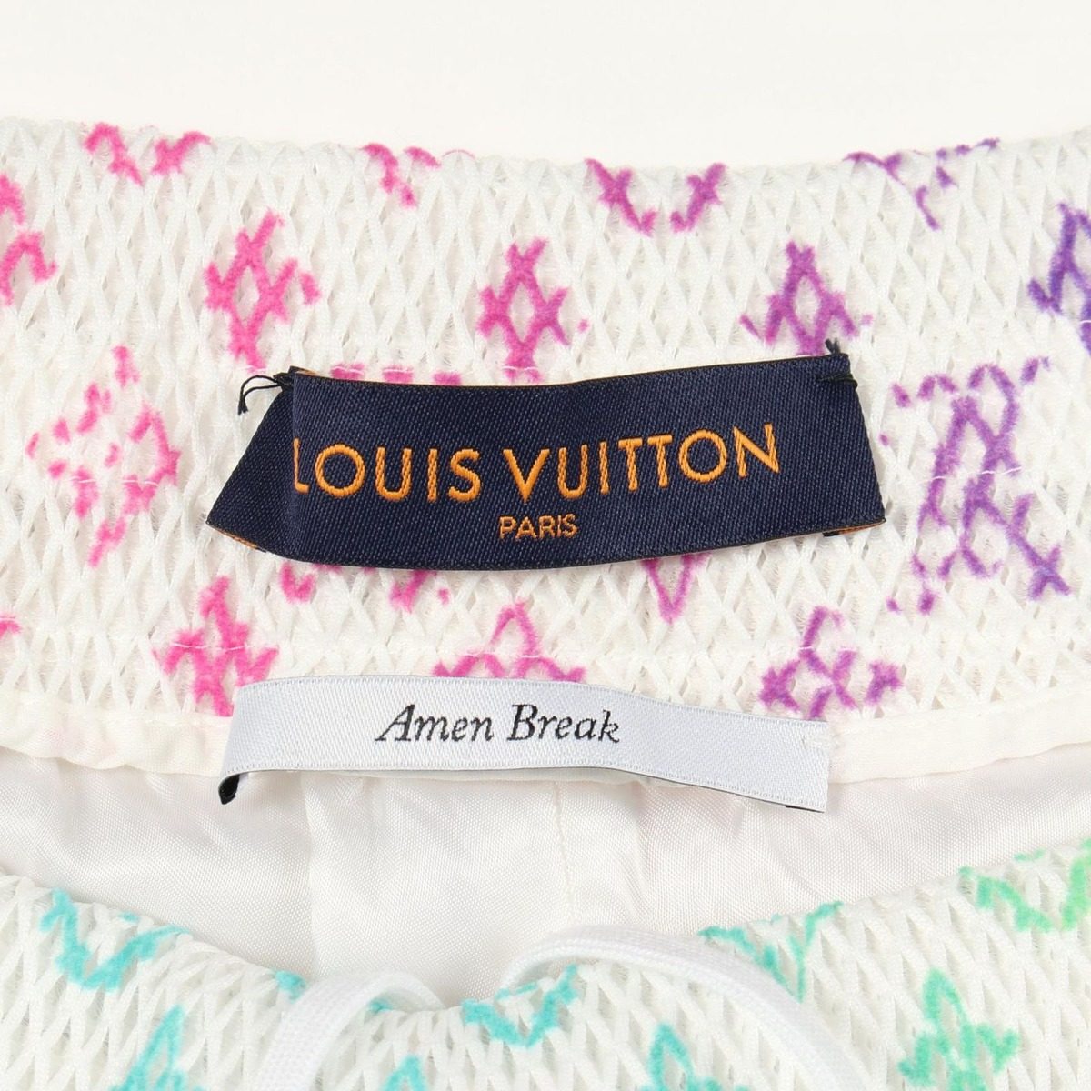 Louis Vuitton Pants Amen Break Gradient Monogram Mesh Shorts Kd2 — view 3