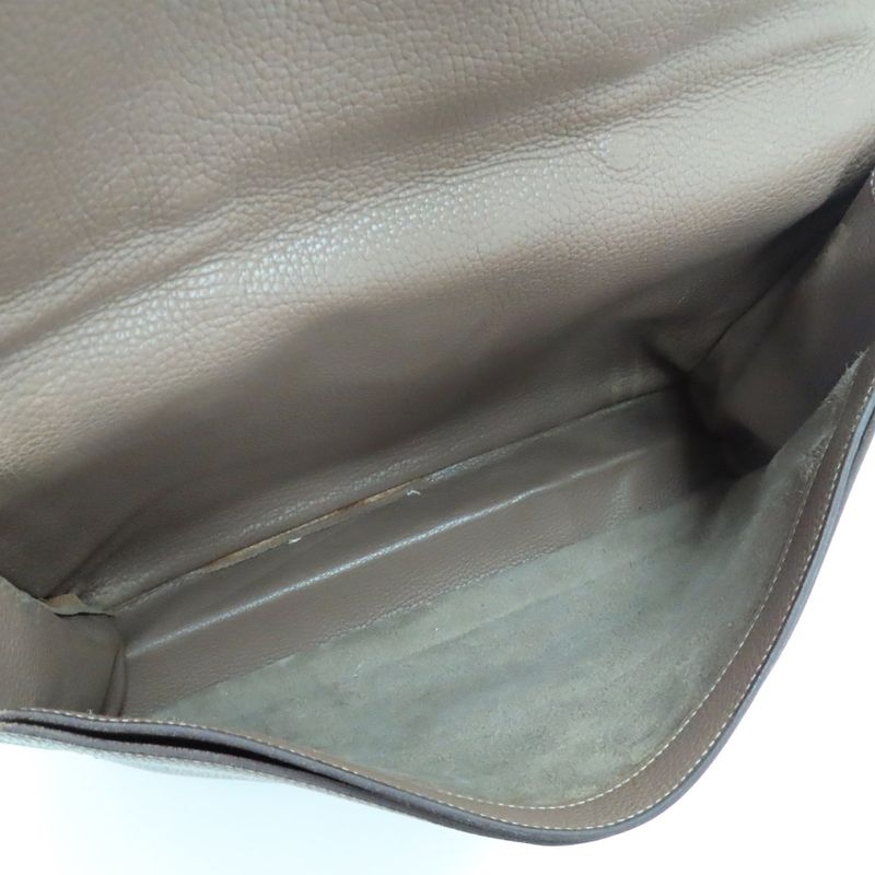 Hermes Sac A Depeches 38 Etoupe Taurillon Clemence F Stamp Svhardware