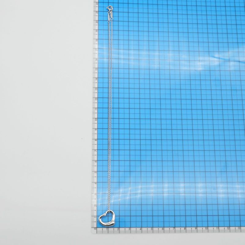 16mm (0.63in) Tiffany & Co 2P Diamond Open Heart Necklace 25-478