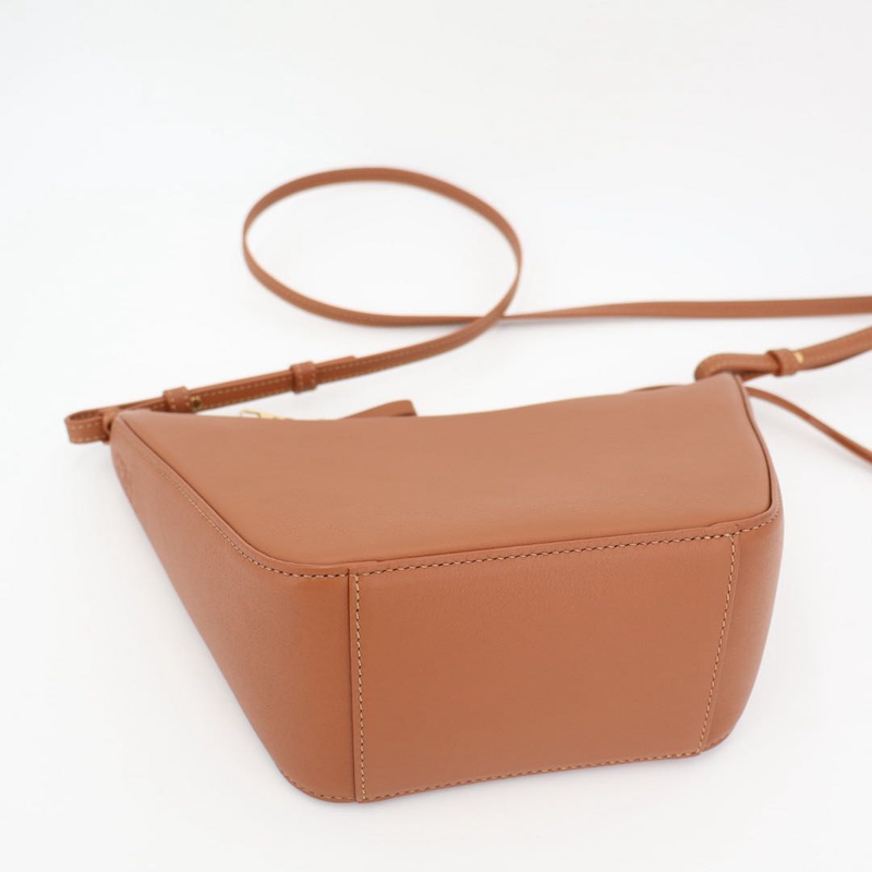Loewe Hammock Hobo Bag Mini 2 Way Bag Leather Tan Brown