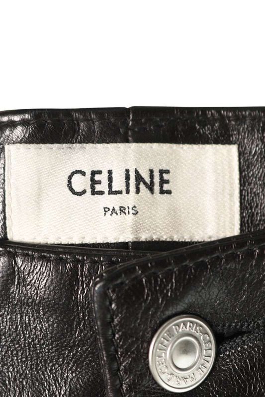 Celine 23AW 2g300280d Lou Jeans Soft Lambskin Leather Long Pants Men 46