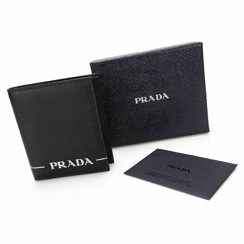 Prada Card Case 2mo004 Leather Black Nero Simple Logo Men Prada