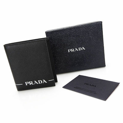 Prada Card Case 2mo004 Leather Black Nero Simple Logo Men Prada