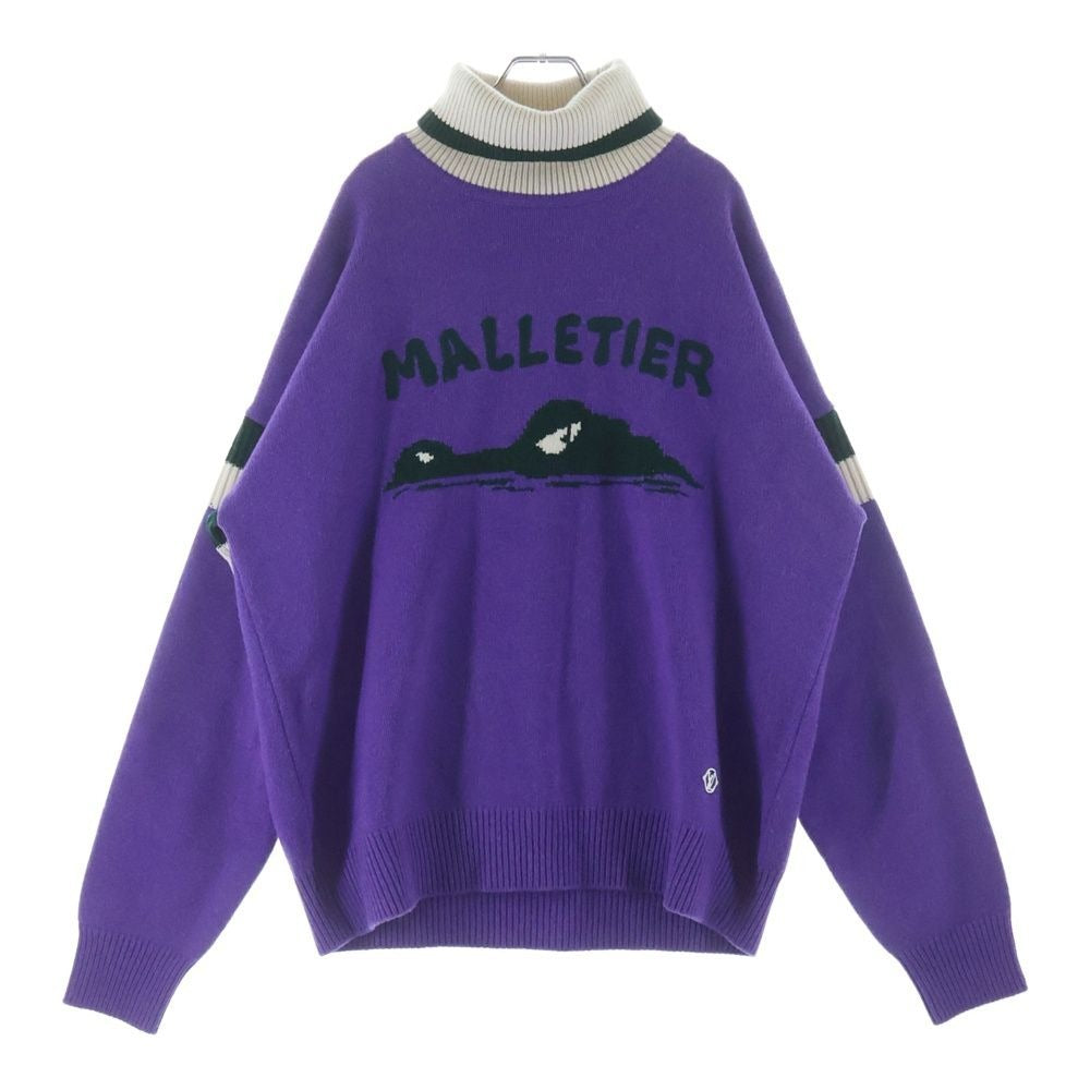 Louis Vuitton Roll Neck Pullover Knit Purple Nos Sweater