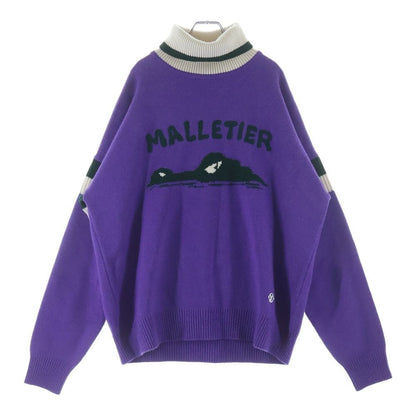 Louis Vuitton Roll Neck Pullover Knit Purple Nos Sweater