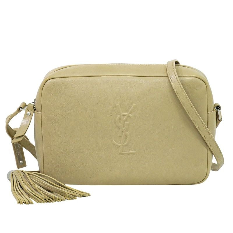 Saint Laurent Lou Shoulder Bag Pochette Camera Leather Beige