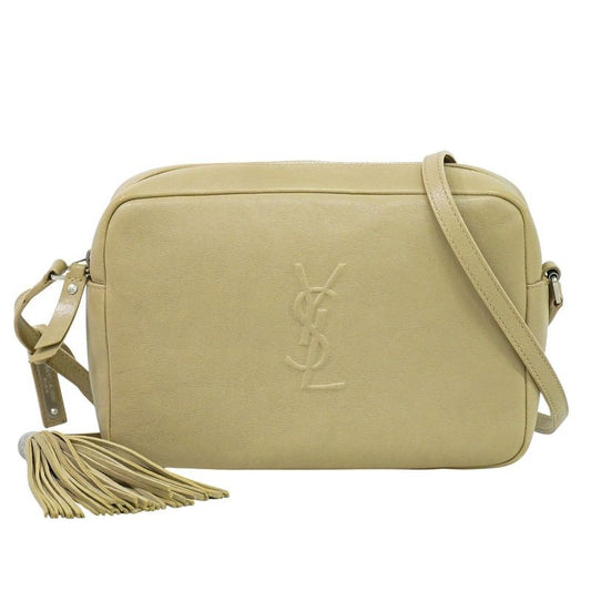 Saint Laurent Lou Shoulder Bag Pochette Camera Leather Beige